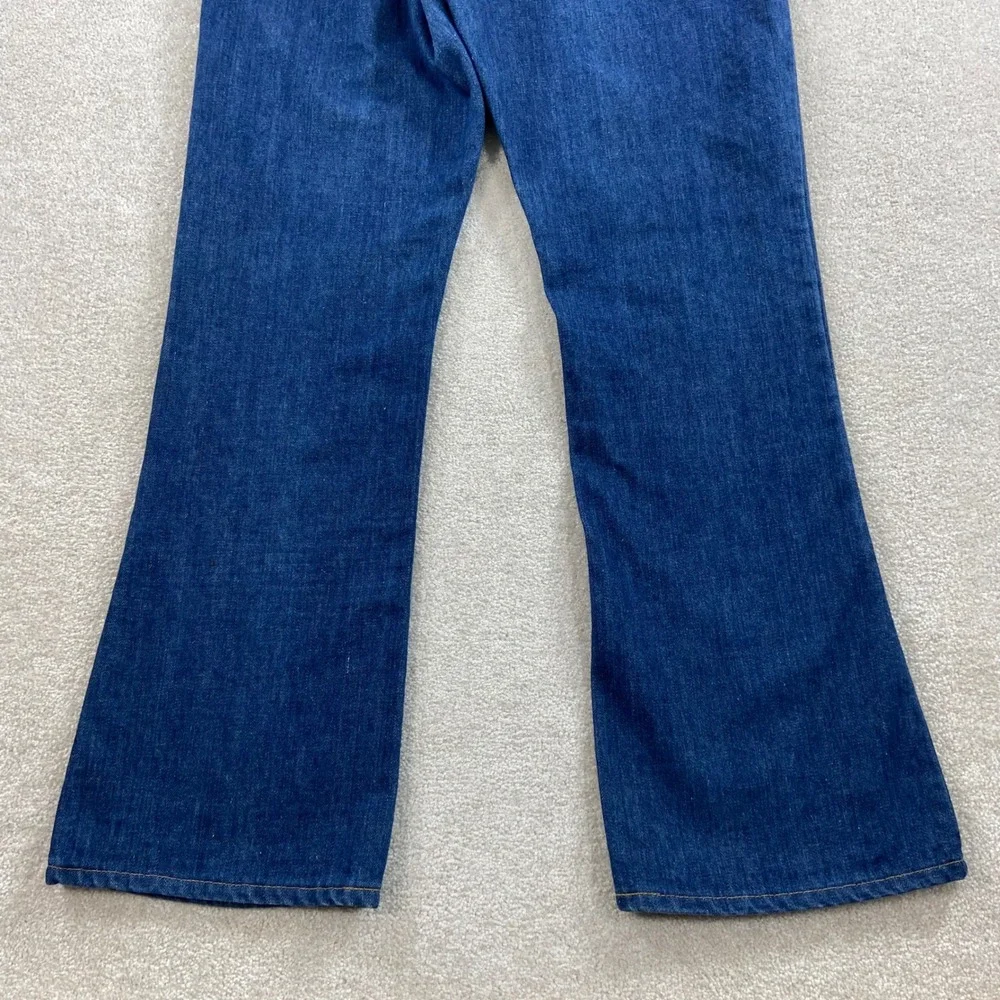 Vintage 70's Levis 646 Jeans Mens 38x32 Blue Orange Tab Bell Bottom Flare Denim